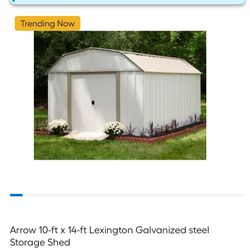 Arrow 10-ft 14-ft Lexington Galvanized steel Storage Shed