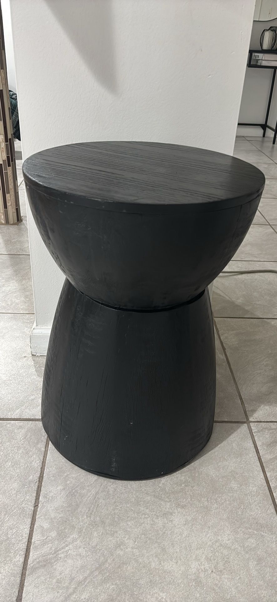Wooden Drum Like Table