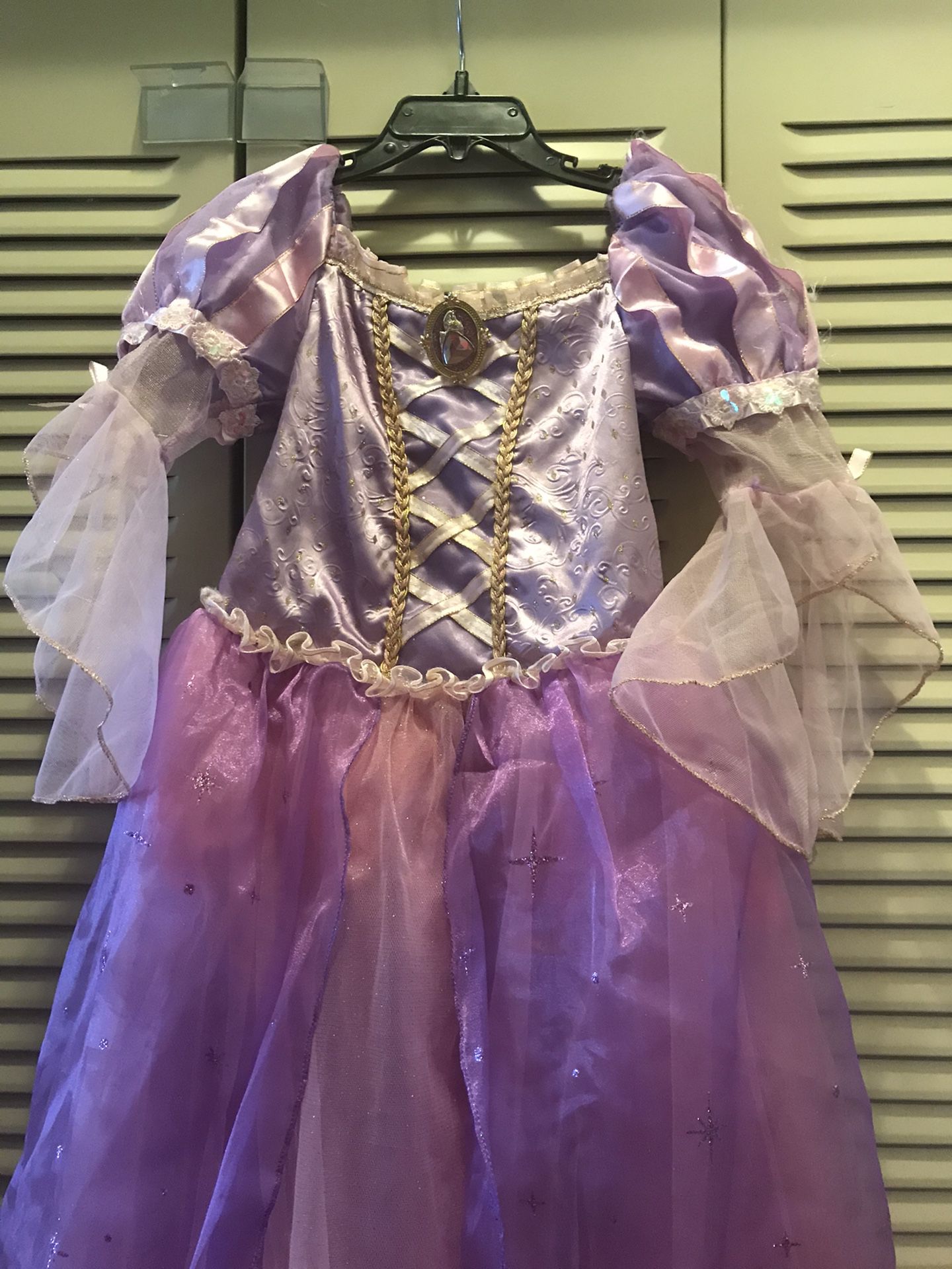 Rapunzel princess Halloween dress with hair band long braid
