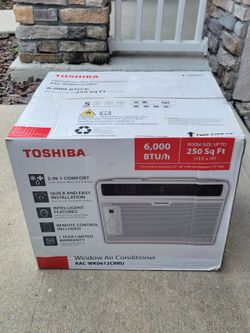Toshiba Window Air Conditioner Unit - 6,000 BTU - White - Brand New In Box!