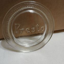 PRESTO CLEAR GLASS LID INSERT WITH METAL BOWTIE RING