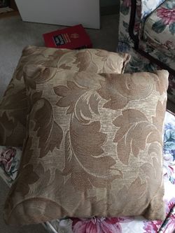 Brown Print Couch Pillows