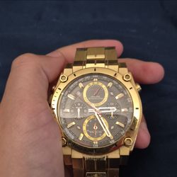 Bulova Precisionist Men's Chronograph Quartz Gold-Tone Watch 300m 46.5mm