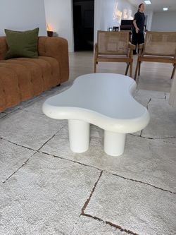 Modern White Cloud Sculptural Coffee Table