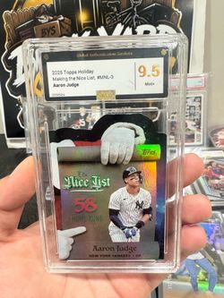 2025 Topps Holiday Making the Nice List Aaron Judge #MNL-3 9.5 Mint+ GAS Graded Card