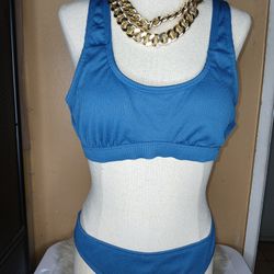 Blue Two Piece Bikini Cupshe