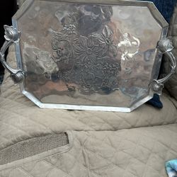Vintage Rectangular Hammercraft Aluminum Serving Tray 10x14