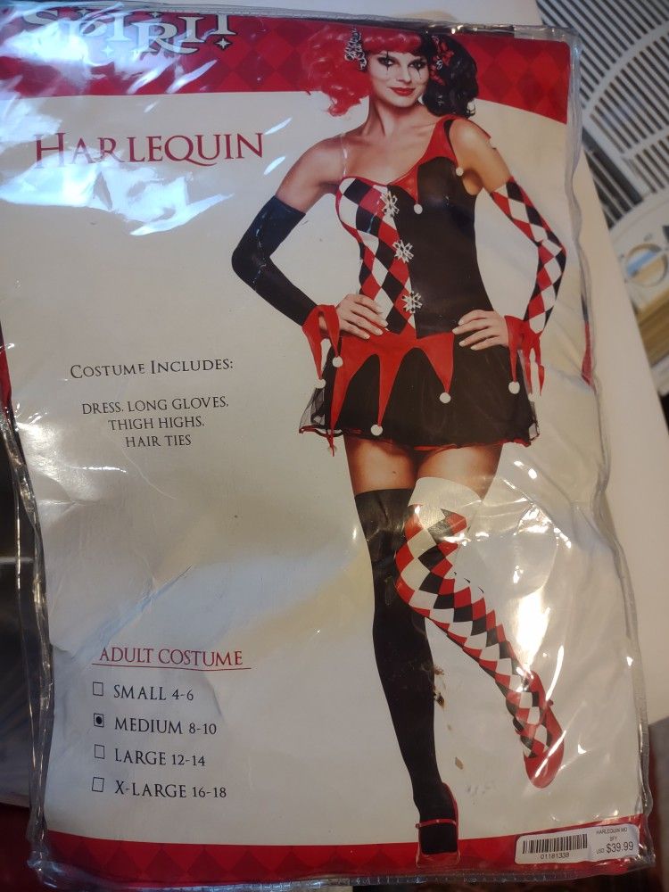 Harlequin Medium To Large Costume 