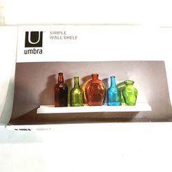 Discontinued Umbra Simple White Shelf Metal NEW - from container store   5 available - $15 each 