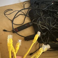 3 Yellow Ethernet Cables 