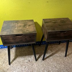 Modern Mid Century Style Night Stands in Like New Condition