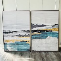 Distant Scenery II Framed Hand Painted Canvas Portraits