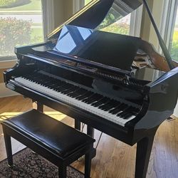 Hamilton (by Baldwin) H396 Polished Ebony Baby Grand Piano with Disc Player
