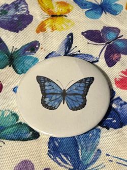 Blue butterfly pin