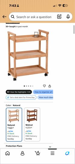 MEEDEN Art Cart Storage Organizer, 3-Tier Rolling Utility Studio Taboret with Caster Wheels, Multifunctional Storage Trolley Shelving Unit on Wheels,