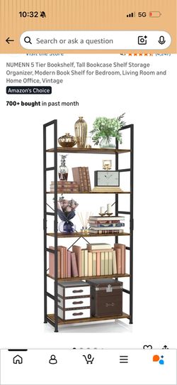 5 Tier Bookshelf