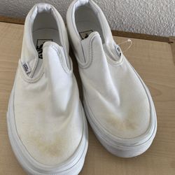 White Vans Shoes Size 7