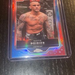 Dustin Poirier 2025 Topps Chrome Refractor Card 