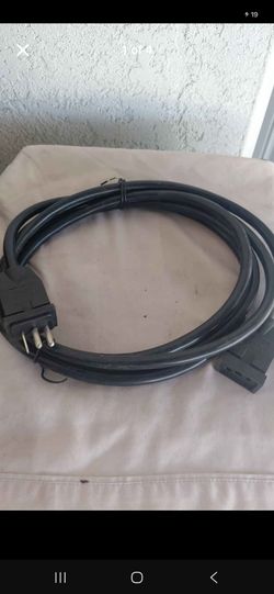 Black 3-Prong Extension Power Cord