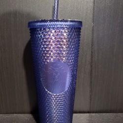 Disney Parks Disneyland Starbucks Studded Tumbler Blue Purple Iridescent NB $70