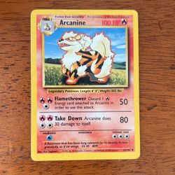 Pokémon Arcanine 23/102 First Edition