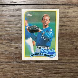 George Brett 1989 Topps Baseball Card Kansas City Royals HOF