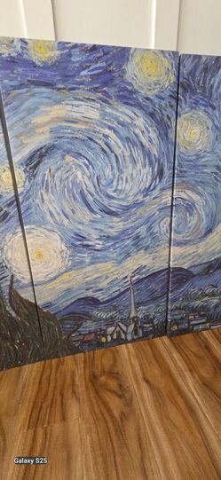 Canvas, Starry Night Print, Van Gogh, Triptych