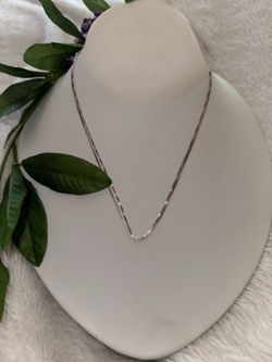 Vintage IBB Italy 925 Sterling Silver Diamond Cut Box Chain Necklace, 32"