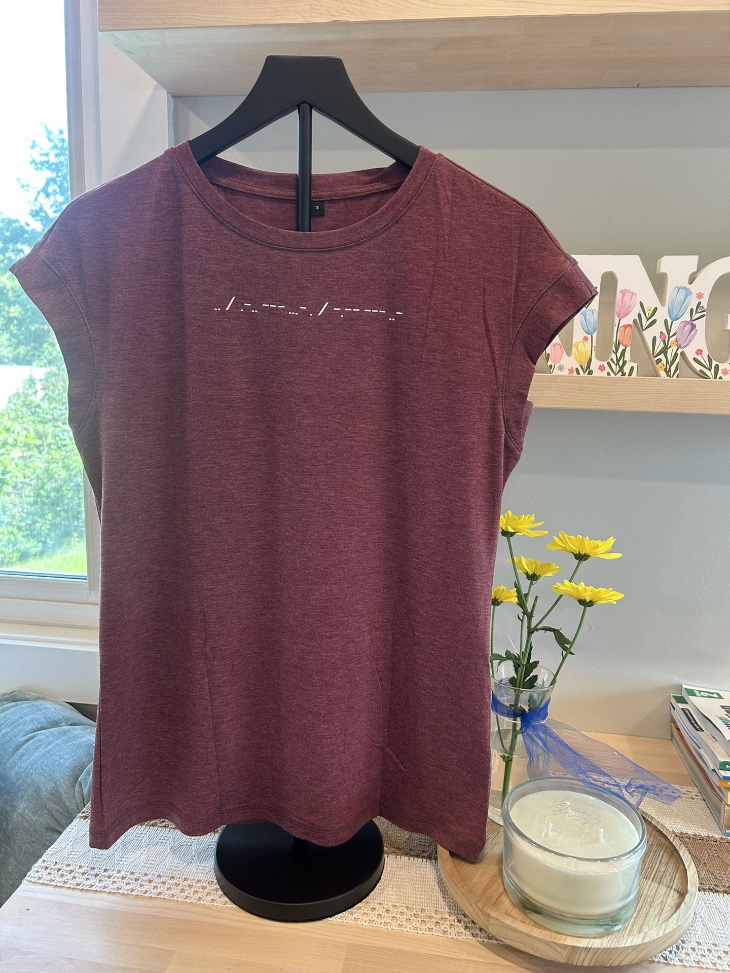 “I LOVE YOU” Morse Code Women’s Tshirt Shirt Size Small