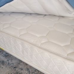 Like New Twin Mattress And Bed Frame 