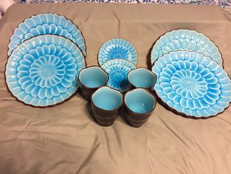 Visun dishes - blue/brown