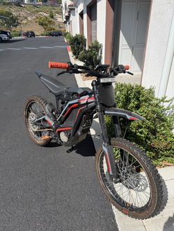 E-Ride Pro SS 2.0 Electric Dirt Bike | Custom Grey/Orange Graphics