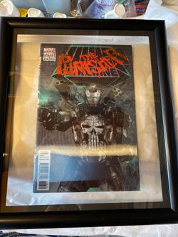 New. The punisher hologram comic book framed