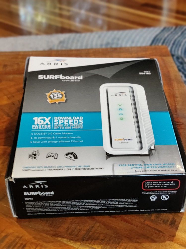 Arris Surfboard Modem Cable Internet New In Box