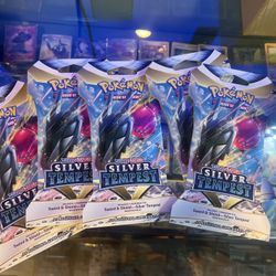 Silver Tempest Sleeved Booster Packs - 5 Count