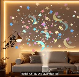 Premium Moon and Star Projection Nite-lite 1 Count USB