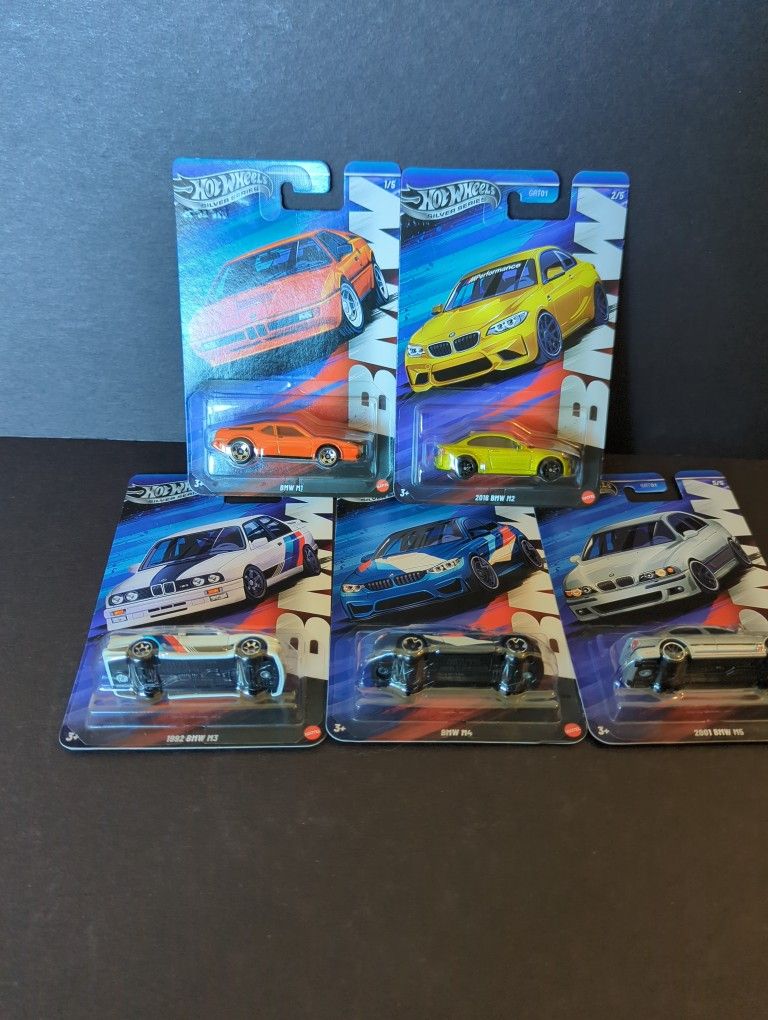 Hot Wheels Silver Series Exclusive 5 Car BMW Set-$30 For The Set Of 5 Cars