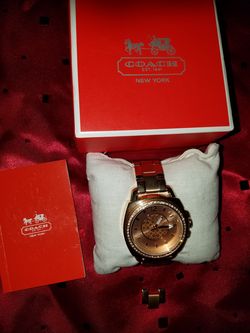 Authentic coach watch, rose gold