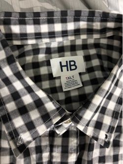 Black and white button up