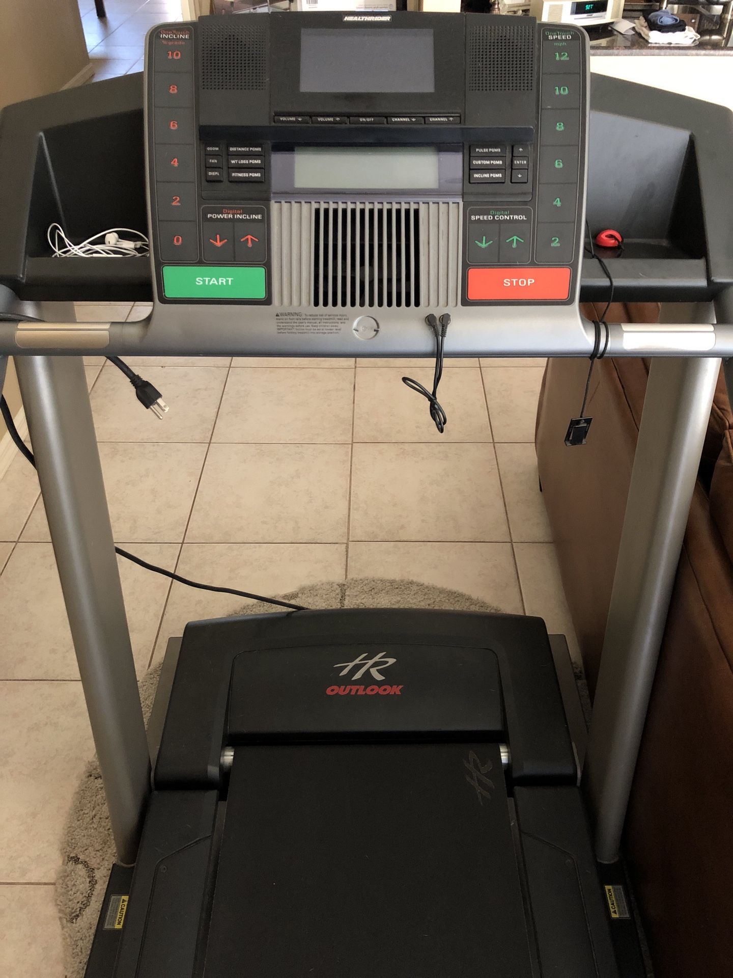 Health rider treadmill with built in TV!