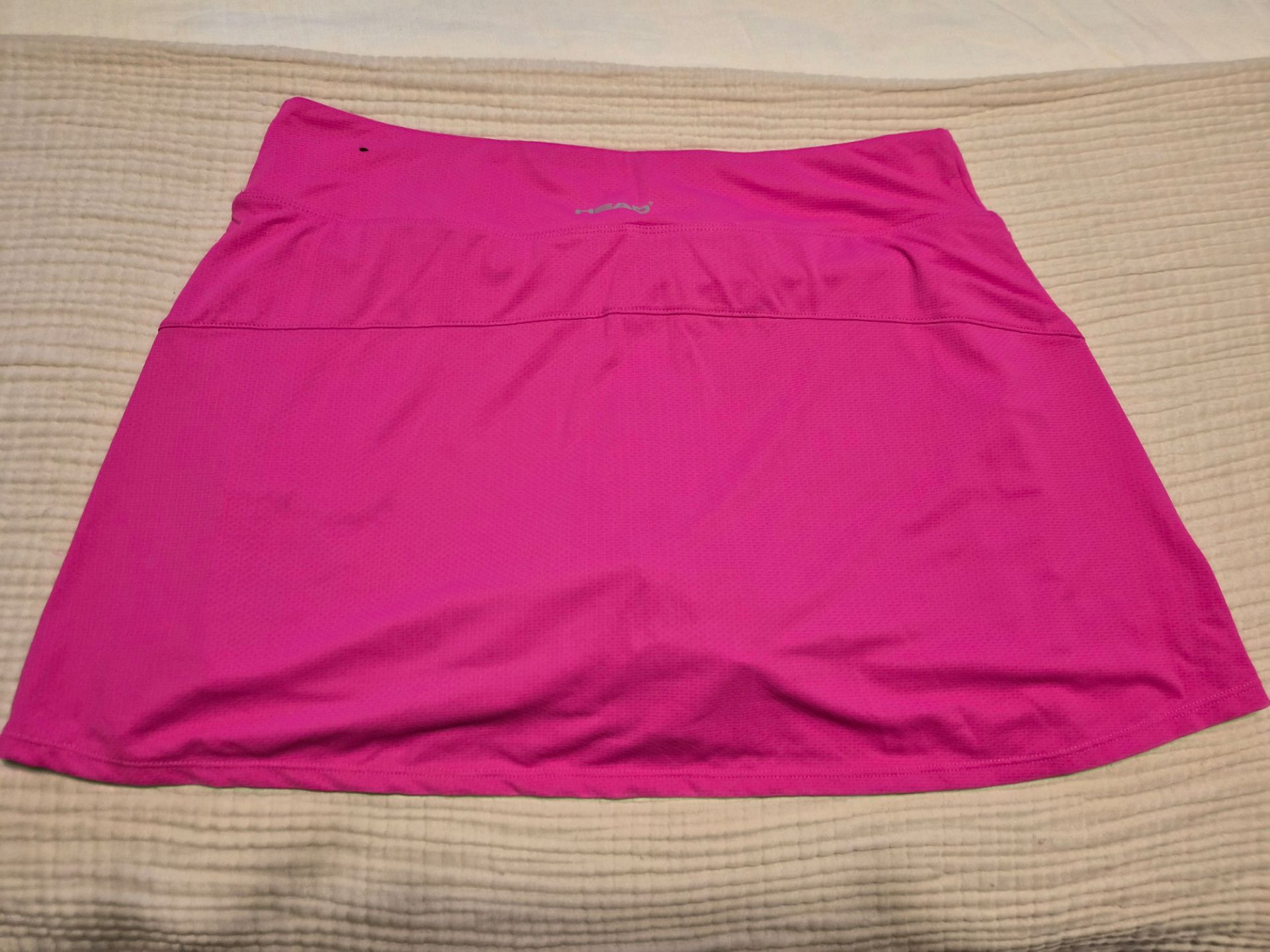 Neon Pink Head tennis skirt