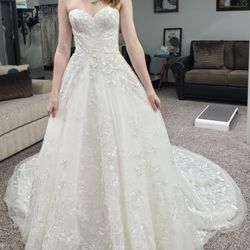 Demetrios White Wedding Dress 