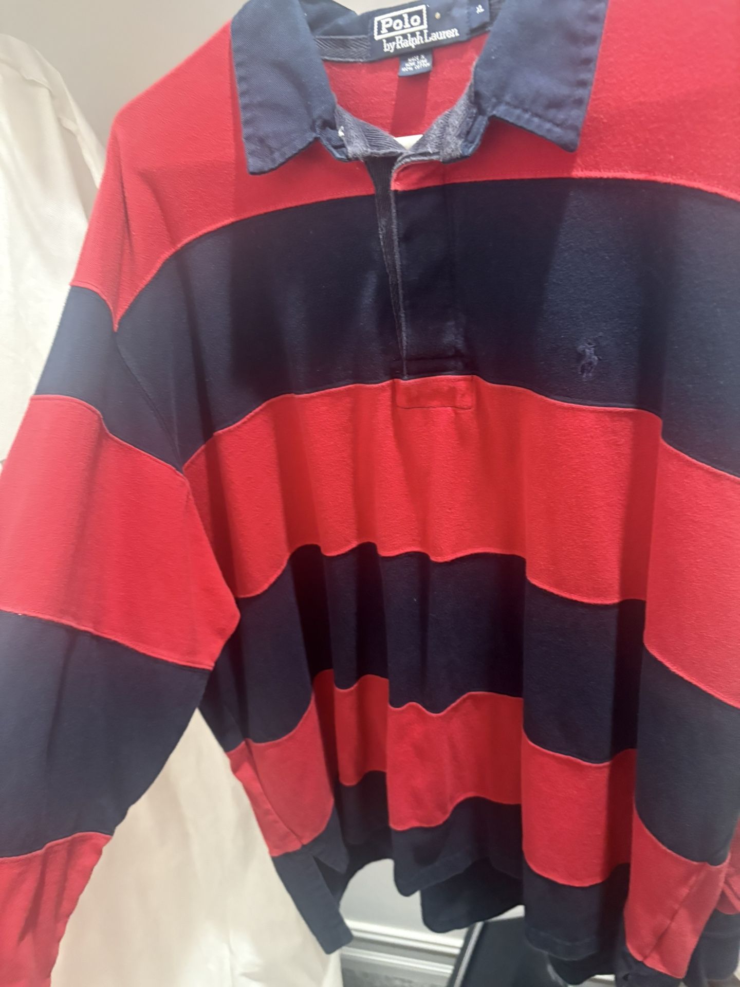Long Sleeve Red $ Blue Polo Ralph Lauren Shirt $25