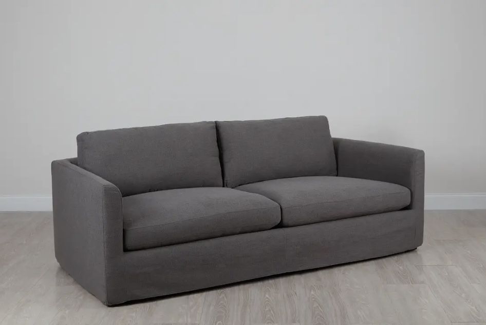 DELIVERY INCLUDED - Comfortable Grey Couch and Ottoman