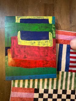 Original Abstract Acrylic Painting on Board