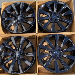 19” Infiniti Q60 factory wheels rims gloss black new Q50
