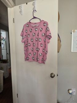 lg pink hello kitty pajama set