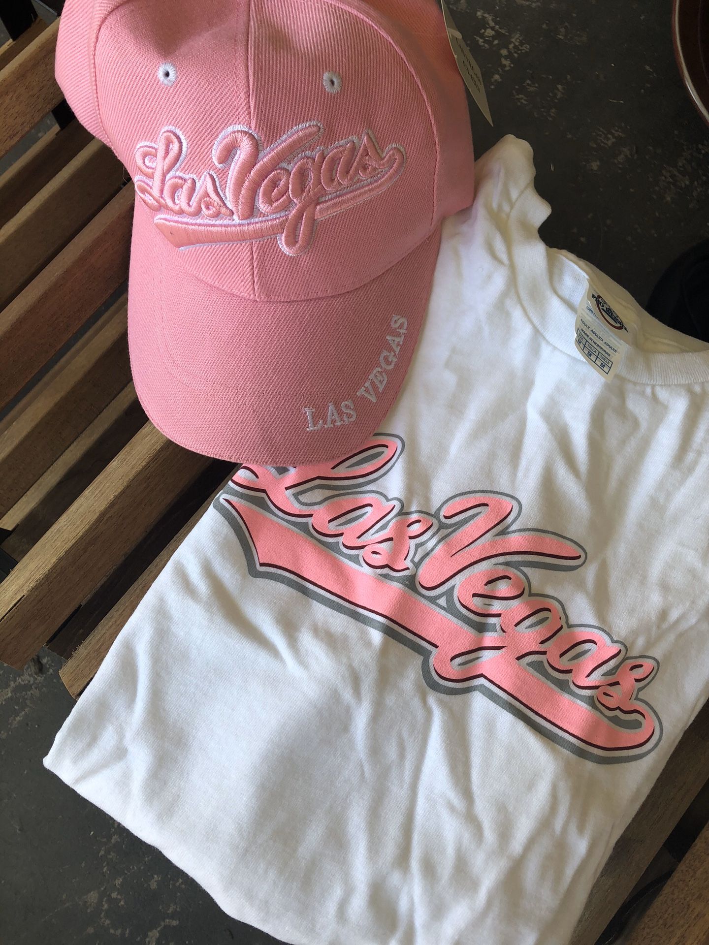 Las Vegas shirt and hat