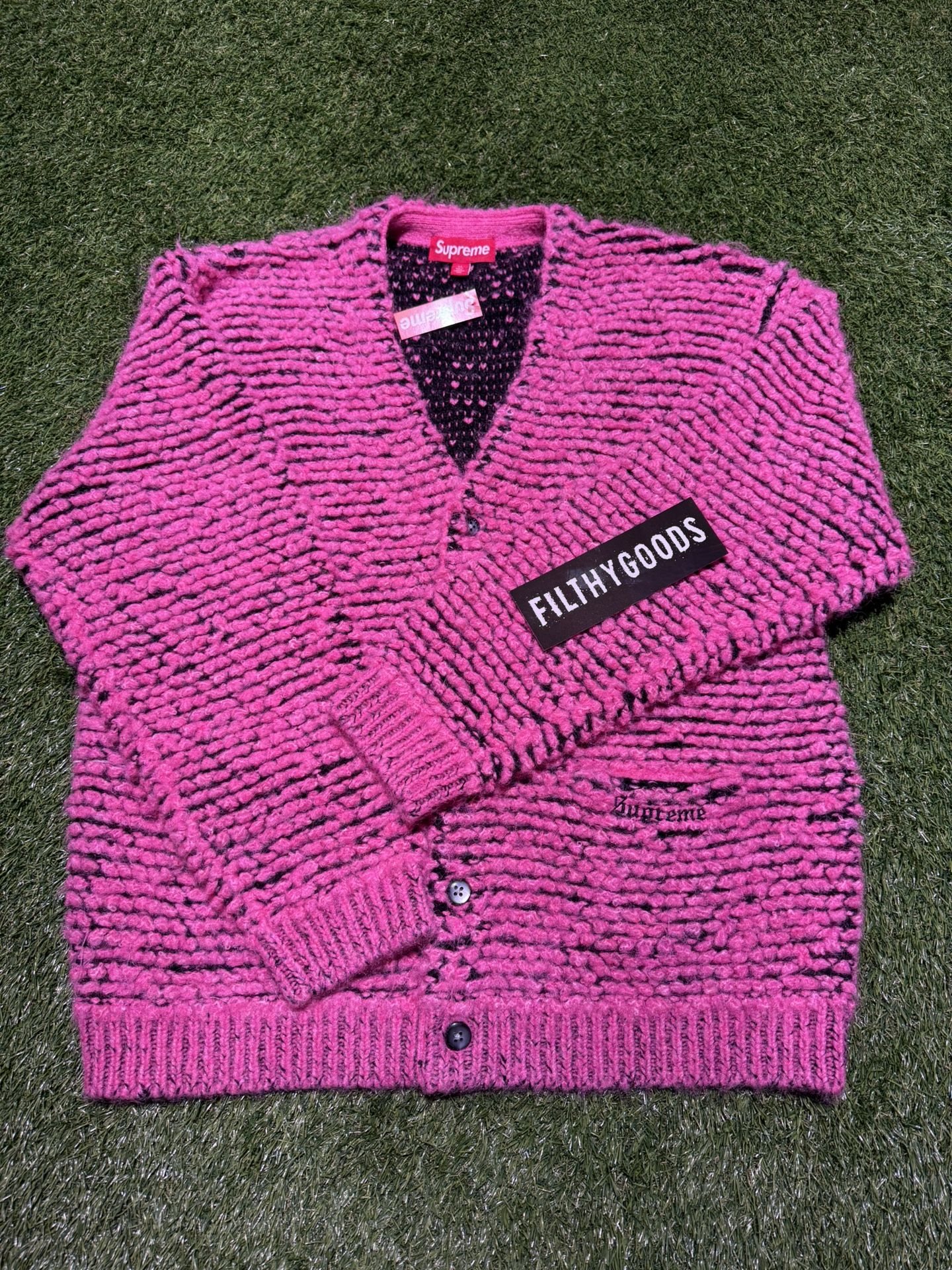 Supreme Textured Knotted Cardigan ○Supreme Textured Knotted