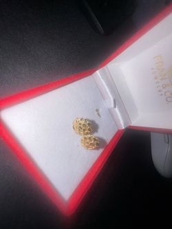 14k nugget earrings